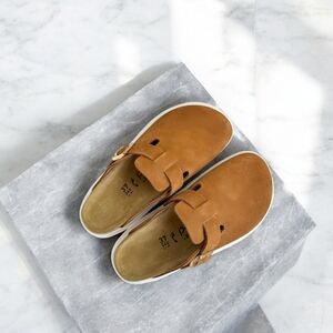 Birkenstock Papillio Mink Narrow Chunky Platform Clog Shoes